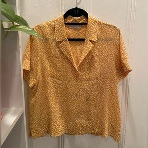 Everlane Yellow Floral Blouse